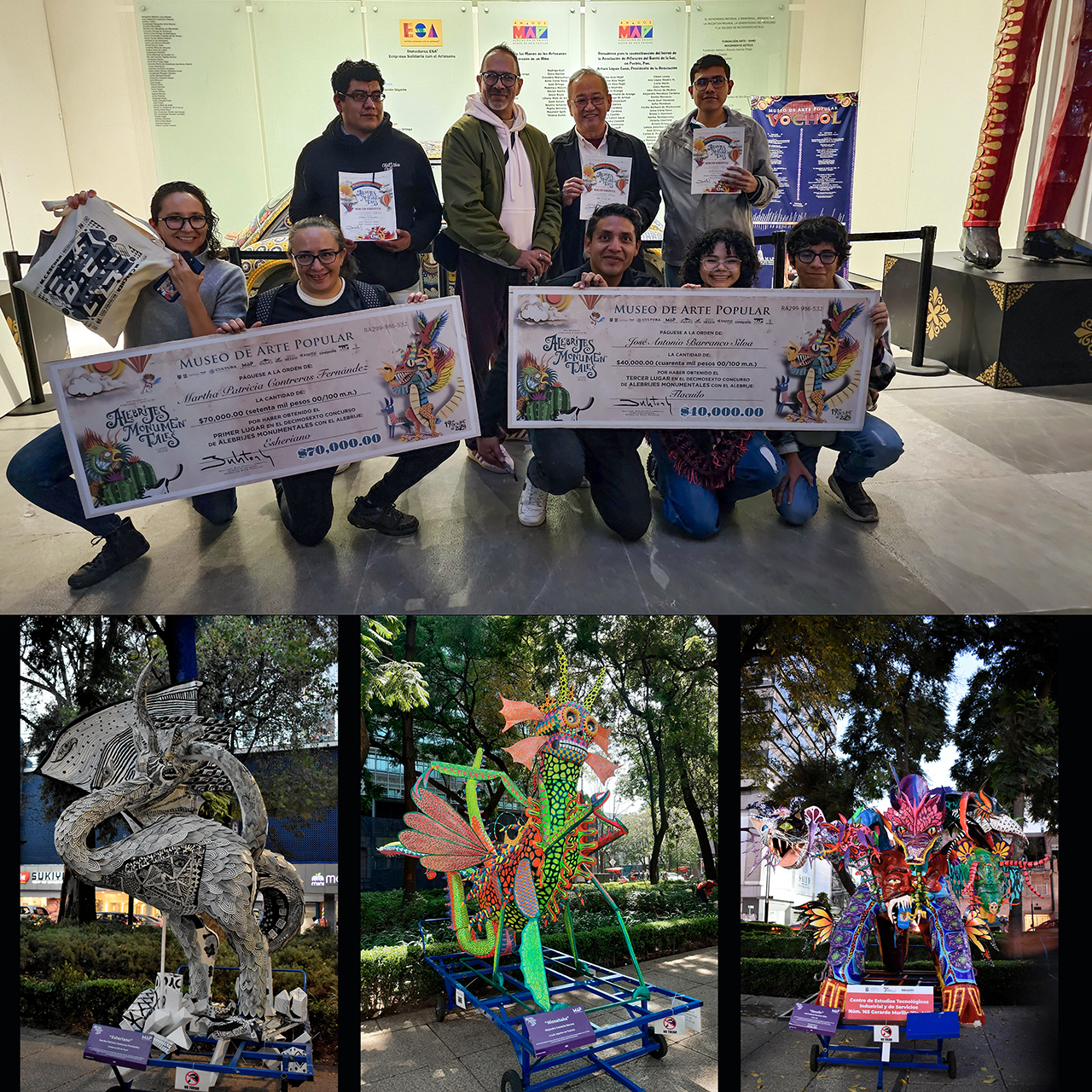 Los Ganadores de el 16° Desfile y Concurso de Alebrijes Monumentales