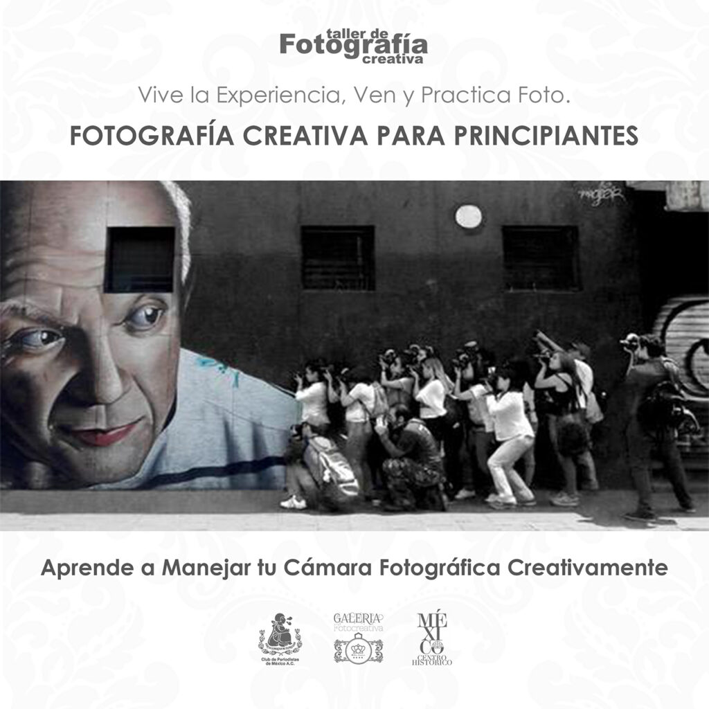 Estudiantes aprendiendo técnicas de fotografía creativa en taller para principiantes en Centro Histórico Ciudad de México